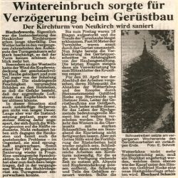 Turmgeruest Neukirch 1991